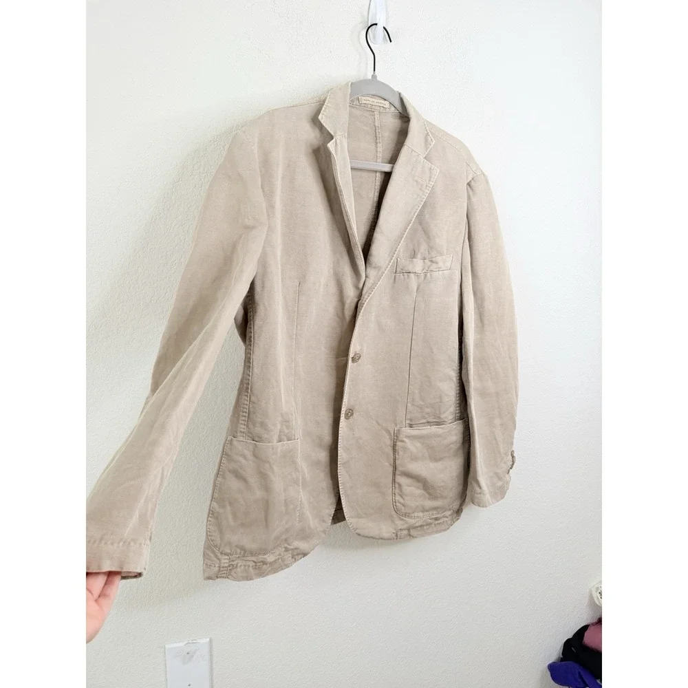 Montedoro Chinolino Giacco‎ Blazer Sport Coat Men's 56 US 44 Linen Blend Preppy